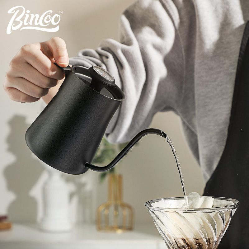 Bincoo Hand Coffee Gooseneck Kettle with Temperature Pour Over Coffee Hand Drip Kettle Tea Kettle