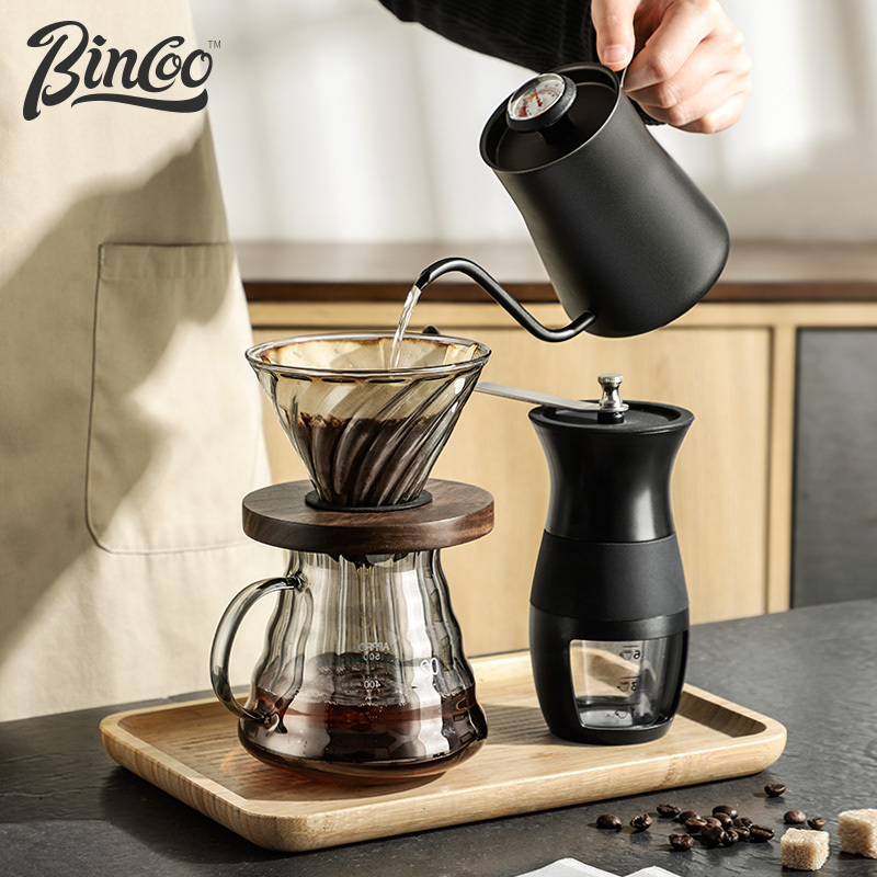 Bincoo Hand Coffee Gooseneck Kettle with Temperature Pour Over Coffee Hand Drip Kettle Tea Kettle