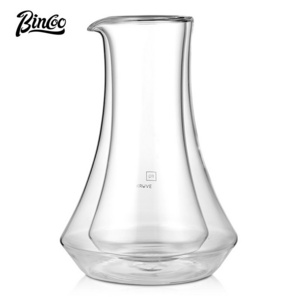 Double Borosilicate Glass Coffee Server, 300ml, Bincoo Pour Over Coffee Carafe, Clear