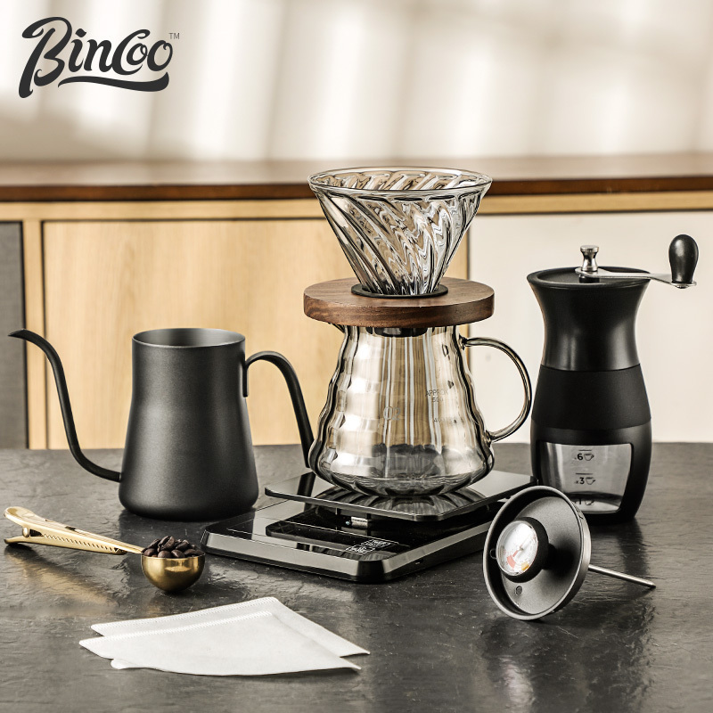 Bincoo Hand Coffee Gooseneck Kettle with Temperature Pour Over Coffee Hand Drip Kettle Tea Kettle