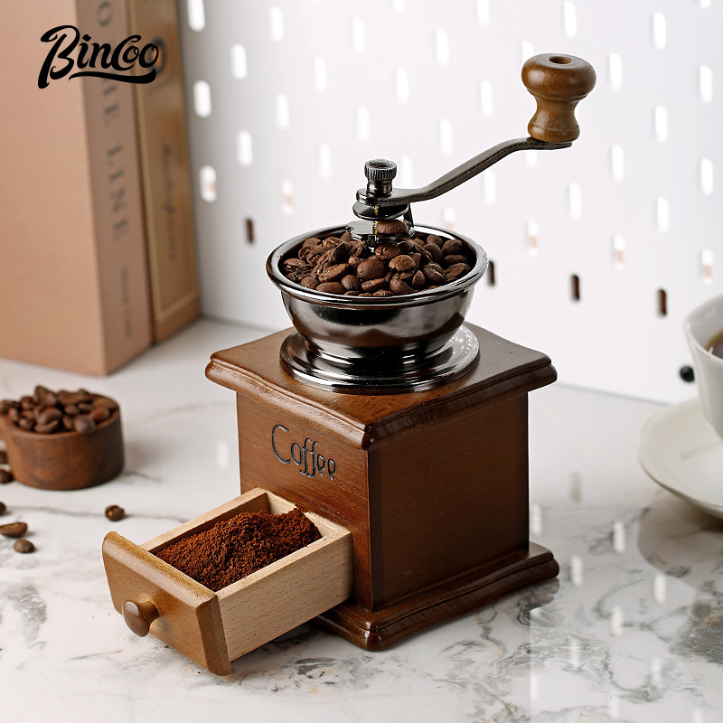 BINCOO Manual Coffee Grinder Styles Stainless Steel Conical Burr Ceramic Burr Bean Portable Espresso Grinder for Drip Coffee