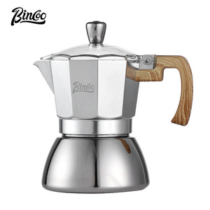 Bincoo Stovetop Espresso Maker, 2cup Greca Coffee Maker Moka Pot, Stainless Steel Italian Classic Espresso Moka Pot