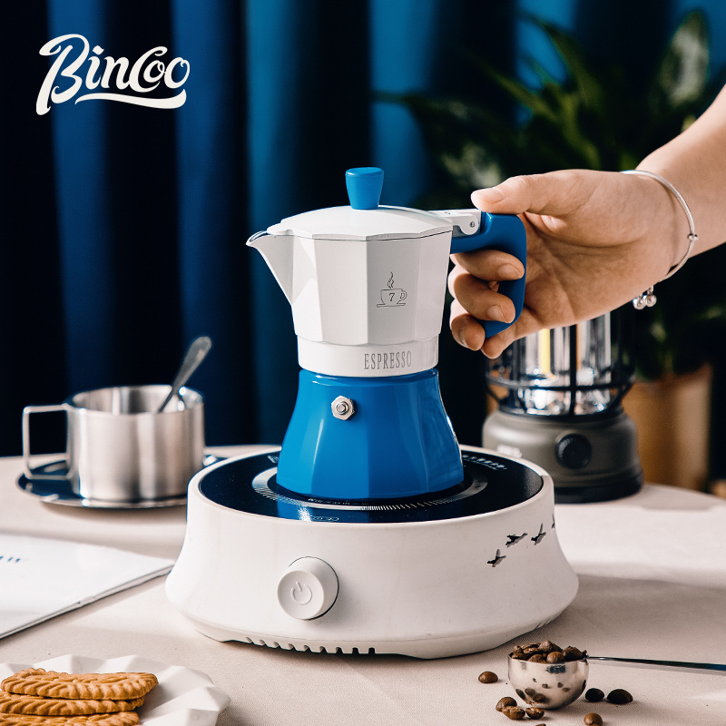 Bincoo New Arrival Italian Espresso Moka Pot Induction 3 Cups/ 6 Cups Portable Coffee Maker / Electric Moka Pot