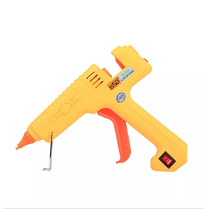 ODM OEM Yellow 300W Large Power Glue Gun Electric Industrial Hot Melt Glue Gun With Glue Stick Professional  Anti-Drip Nozzle