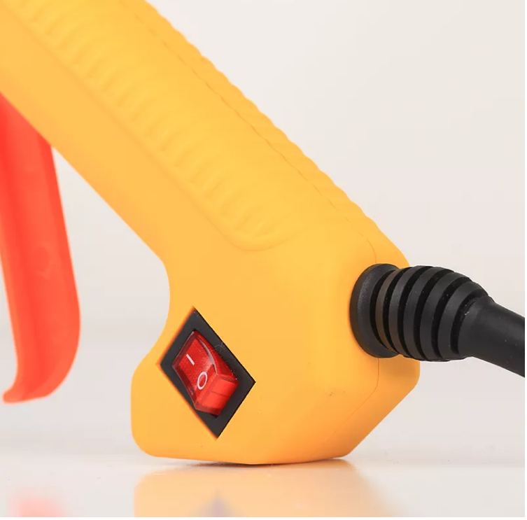 ODM OEM Yellow 300W Large Power Glue Gun Electric Industrial Hot Melt Glue Gun With Glue Stick Professional  Anti-Drip Nozzle