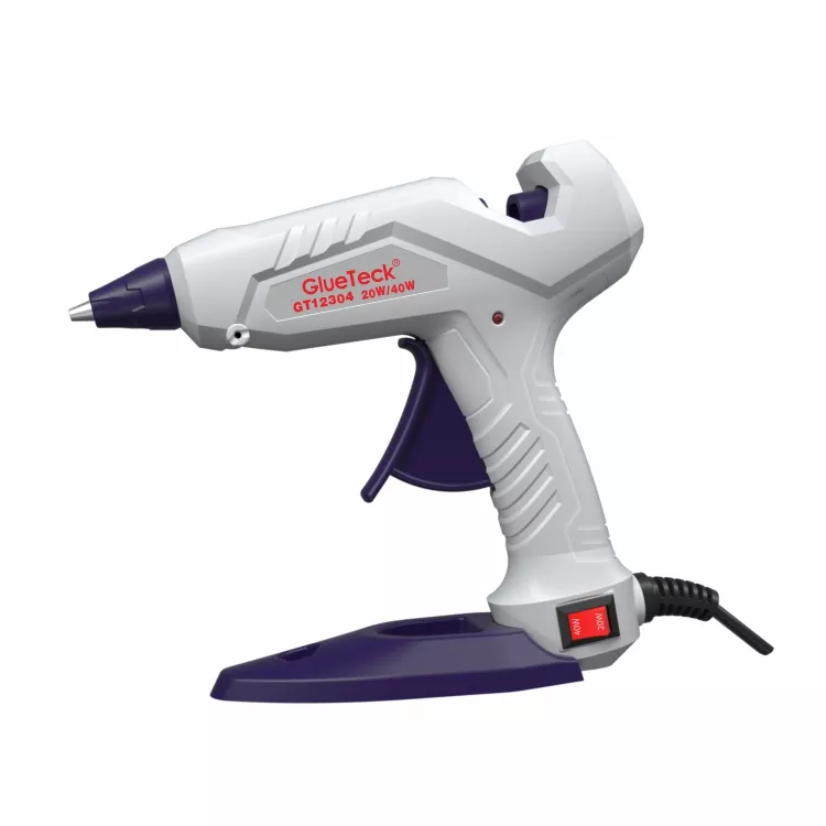 uk hot glue gun oem factory hot melt glue spray gun with removable stand with 7mm glue stick uk plug