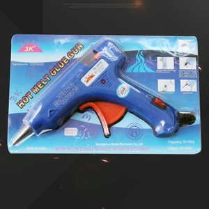 20W Small Craft Glue Gun Hot Melt Factory Full Size Blue Glue Gun With Glue Sticks Copper Nozzle