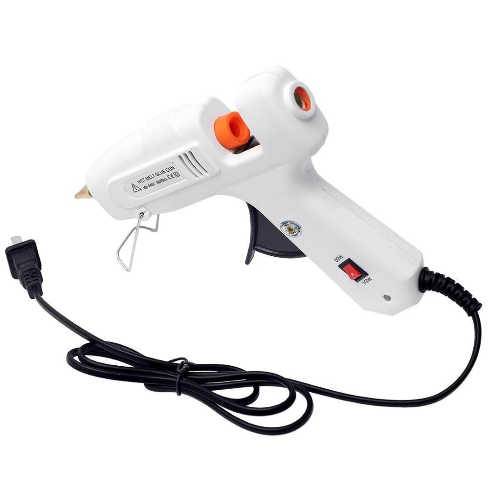 60W powerful glue gun classic hot melt glue gun with glue stick packing bag