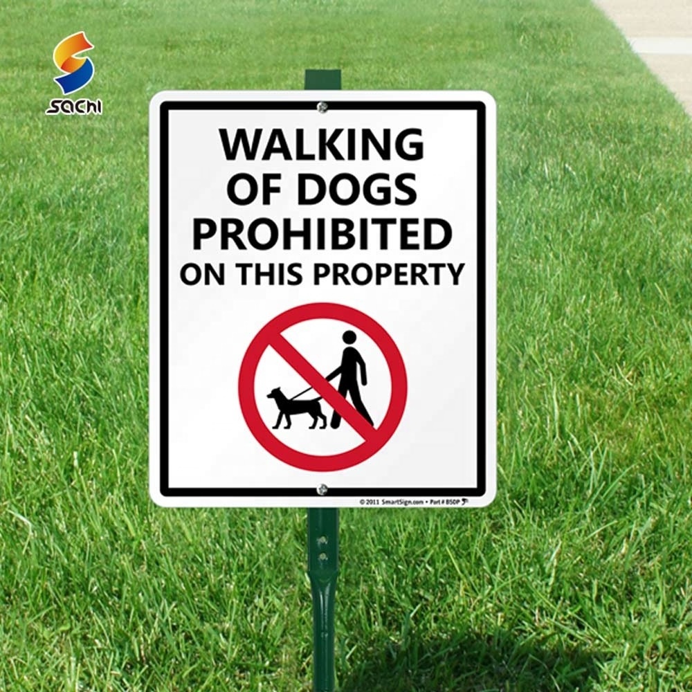 Custom Weather Resistant Long Lasting Stop Dogs From Pooping On Your Lawn No Poop Dog Signs