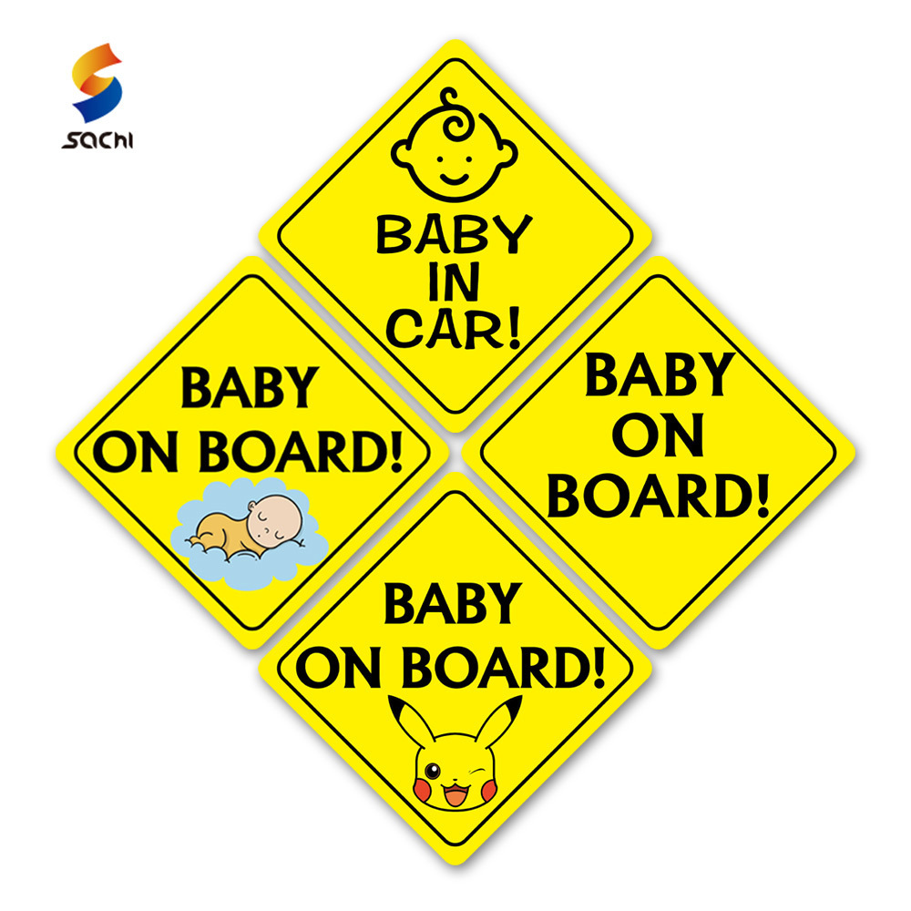 Funny Baby On Board Reflective Magnet Baby On Board For Car Warning Decal Sticker