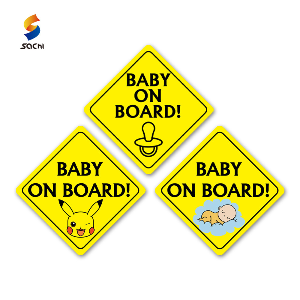 Funny Baby On Board Reflective Magnet Baby On Board For Car Warning Decal Sticker