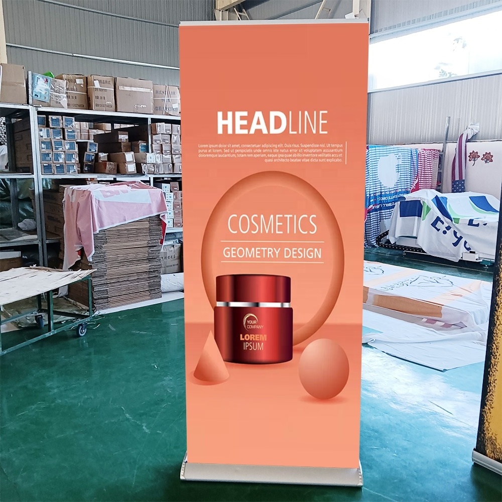 retractable telescopic tabletop roll up down marketing pole banner doble stand frame a3 a4 roller banner  stand 11