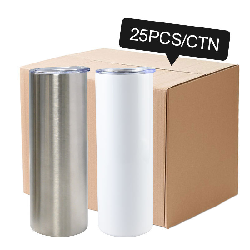 Self-Service Order USA warehouse Free Shipping 12oz 15oz 20oz 22oz 30oz stainless steel skinny sublimation blanks tumbler