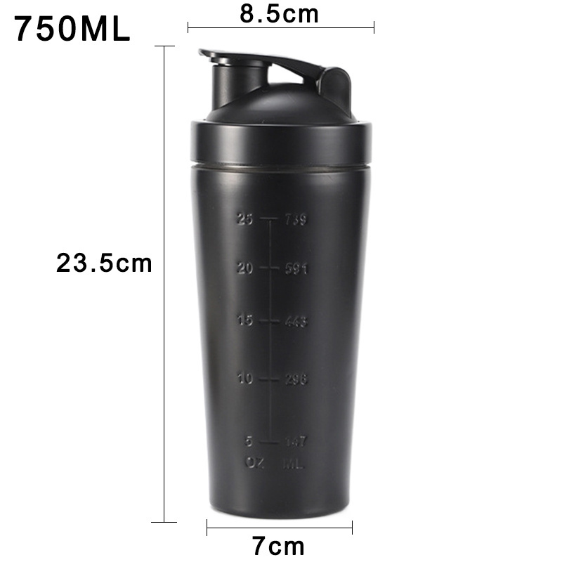 Custom Wholesale 17oz 25oz single wall Stainless steel water bottle gym fitness workout shaker bottle