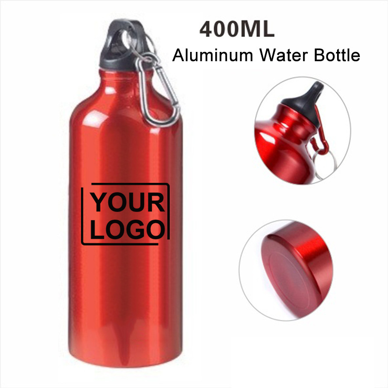 Wholesale Custom Logo 500Ml 600Ml 750Ml Colorful Reusable Sports Gym Drink Metal Aluminum Water Bottle With Carabiner Cover