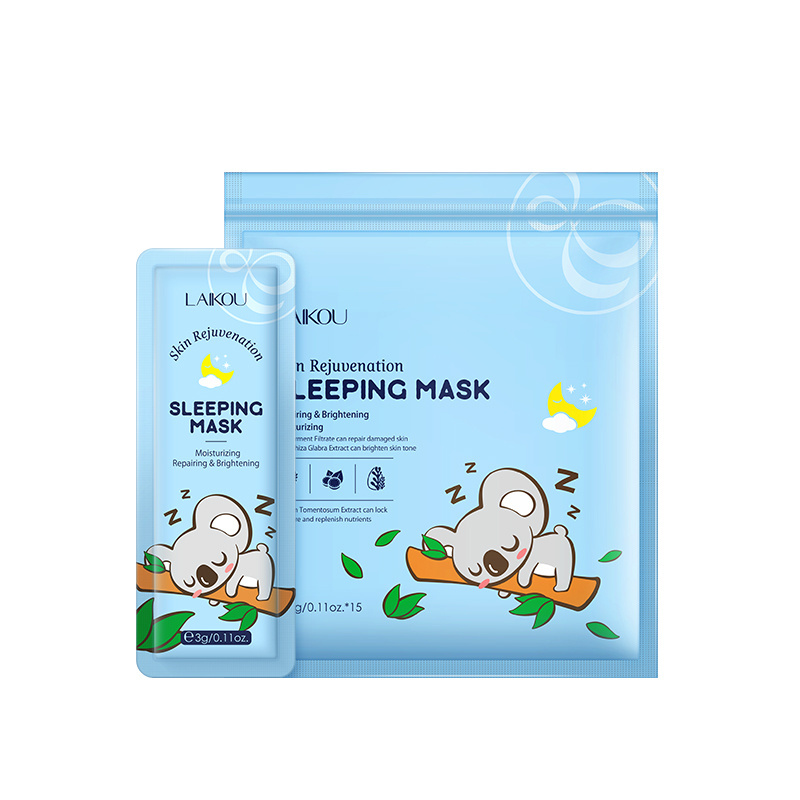 Laikou Hydrating Moisturizing Repairing Brightening Firming Anti Wrinkle Sakura Seaweed Snail Koala Matcha Sleeping Face Mask