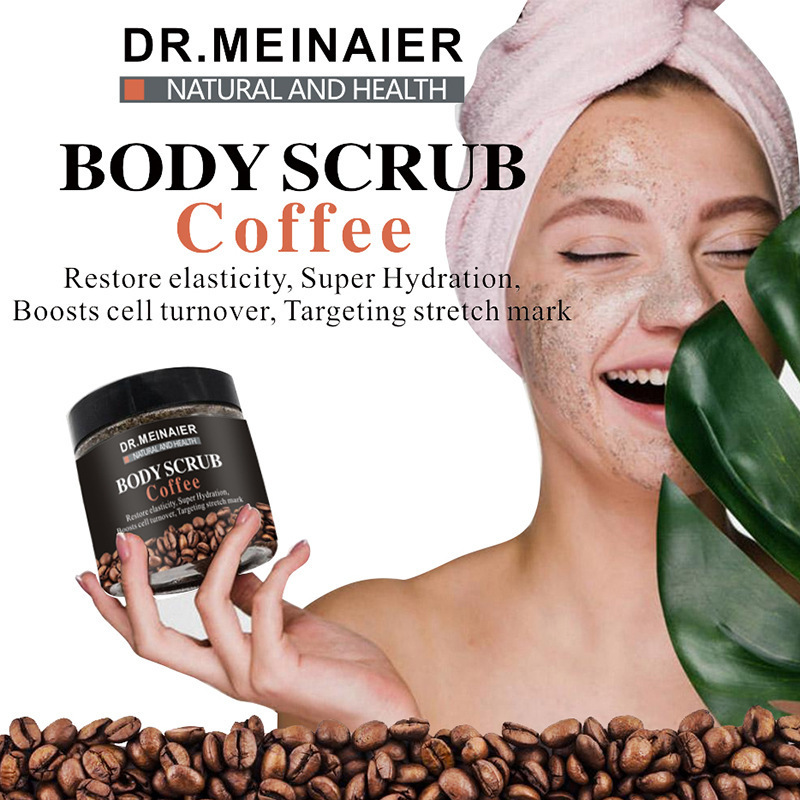 Hot selling DR MEINAIER salt body scrub natural body sugar scrub exfoliate coffee skin scrub