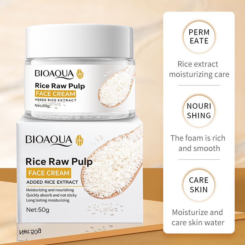 Rice raw pulp face cream moisturizing skin rejuvenation facial skin care cream