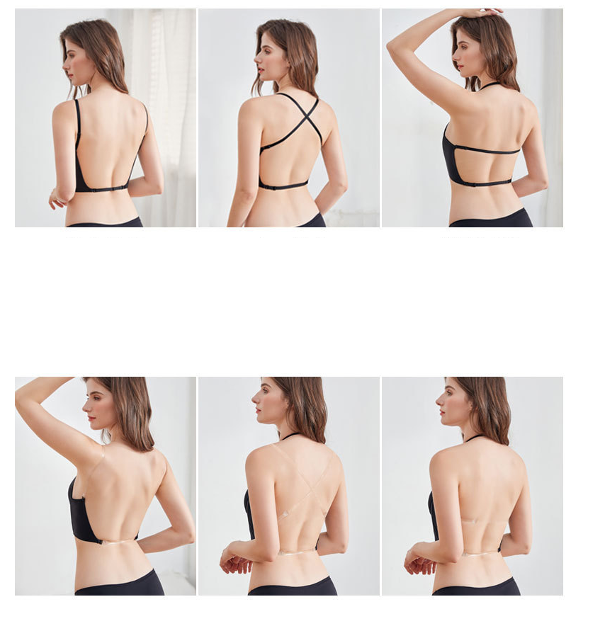 Deep v beautiful back backless bra invisible bra for wending women bra