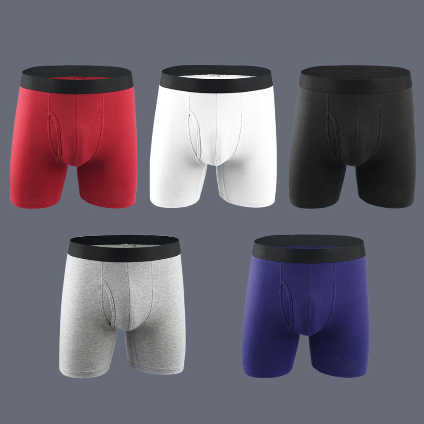 Soft Cotton long Open crotch men's underpant men's briefs boxers boy underwear