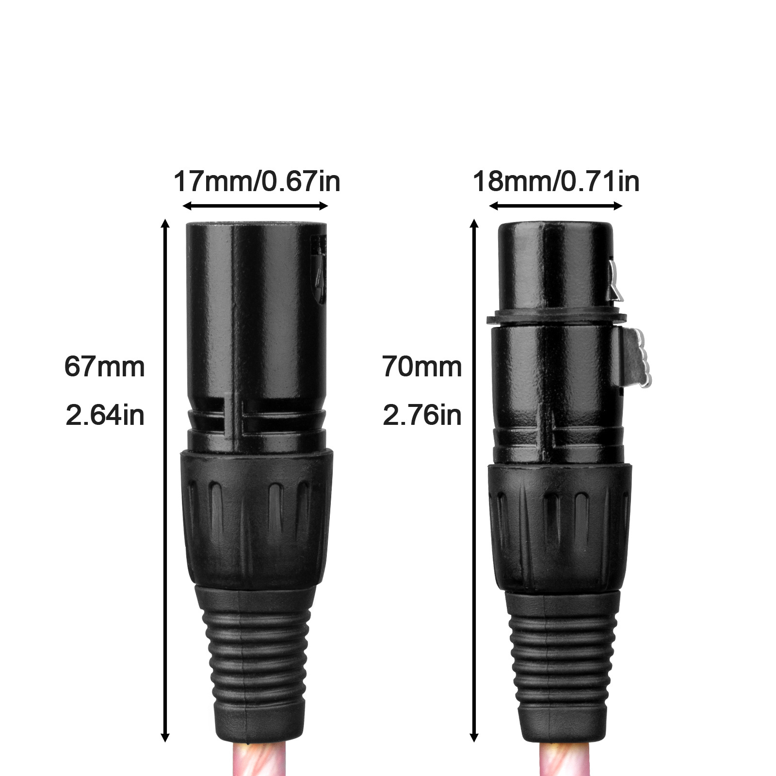 Depusheng P3 Factory Price Professional 3 Pin XIr Female To XIr Male Speaker Microphone Balanced Audio Cable