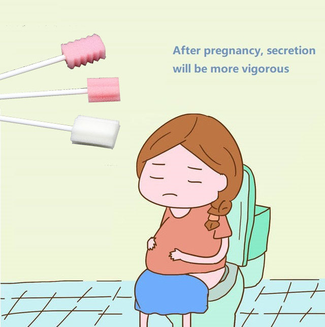 CE Medical vaginal clean point tampon pregnant women Vaginal cleaning Sponges gravida Vaginal Foam Brush