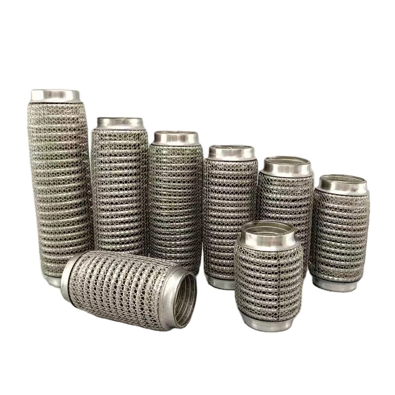 All Dimensions Available Automobile exhaust pipe soft mesh bellows stainless steel soft joint Flange Flexible Pipe with Tube