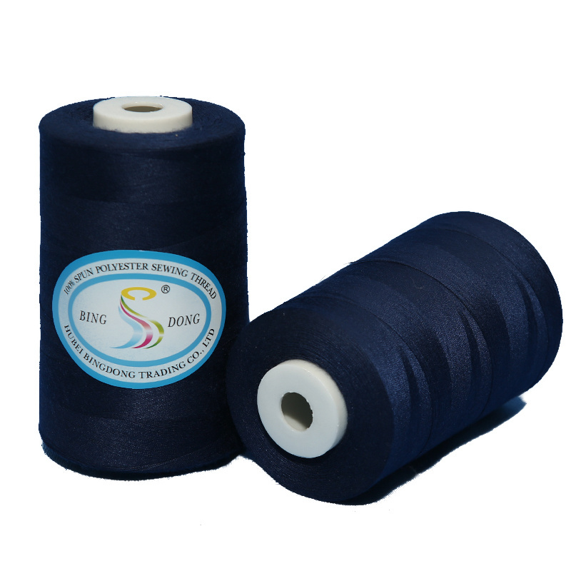 Navy Factory Wholesale 100 Spun Polyester Sewing Thread 100% polyester Sewing DMC Threads