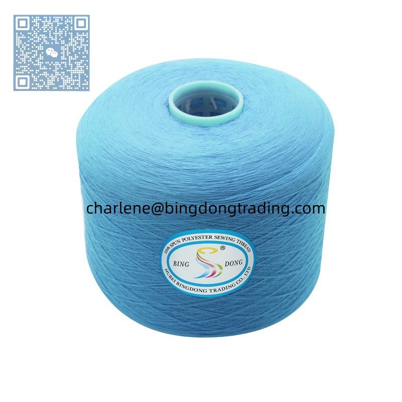 100% Polyester Clothing Sewing Dyed Spun Yarn Close Virgin Yarn Eco Friendly Yarn 20S/3 30/3 40/3 50/3 60/3 Recycled Polyester