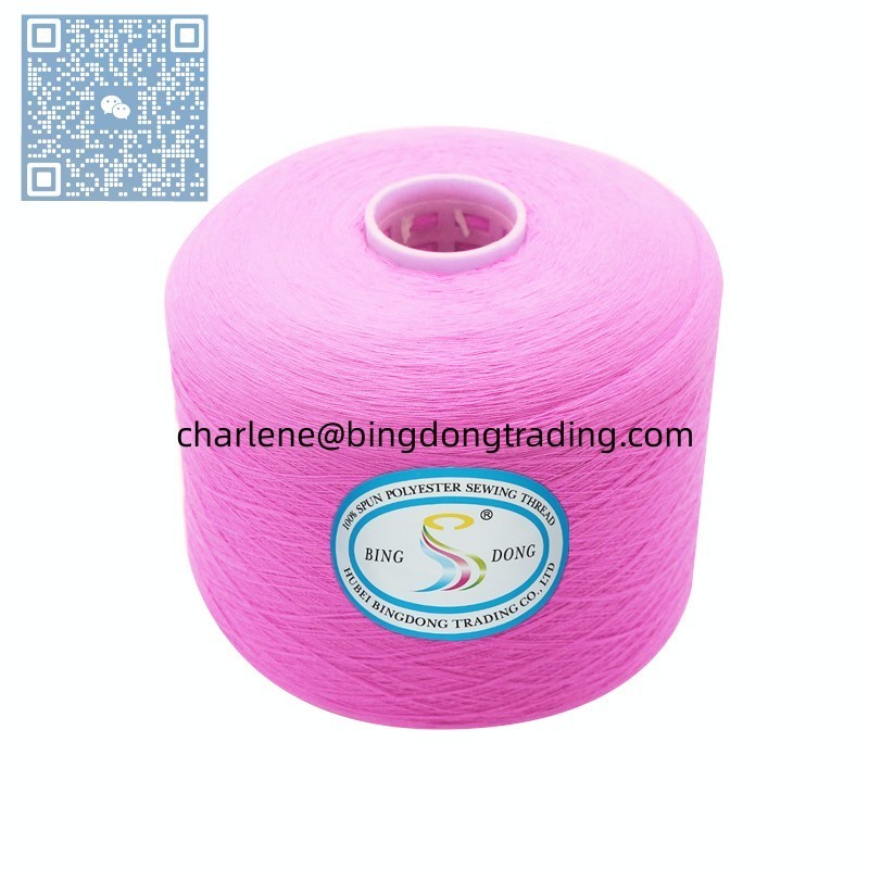 100% Polyester Clothing Sewing Dyed Spun Yarn Close Virgin Yarn Eco Friendly Yarn 20S/3 30/3 40/3 50/3 60/3 Recycled Polyester