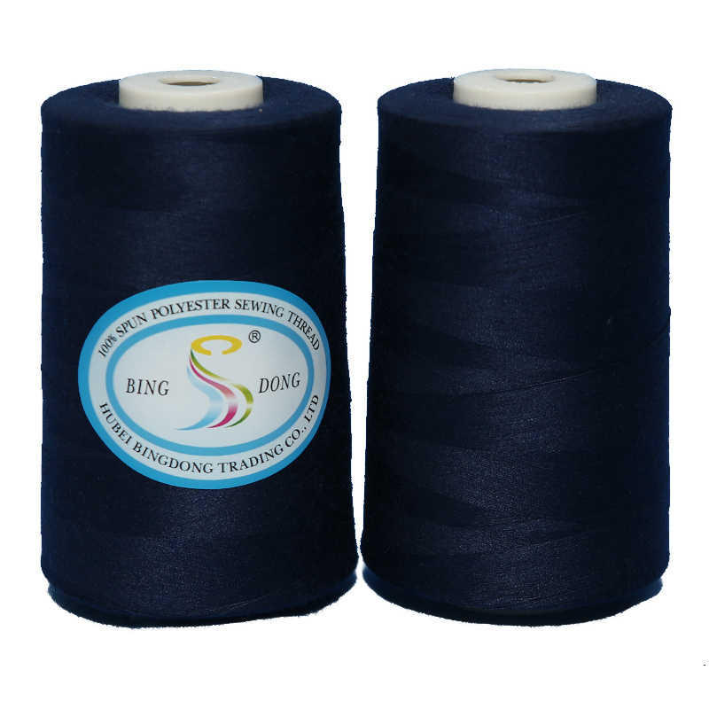 Navy Factory Wholesale 100 Spun Polyester Sewing Thread 100% polyester Sewing DMC Threads