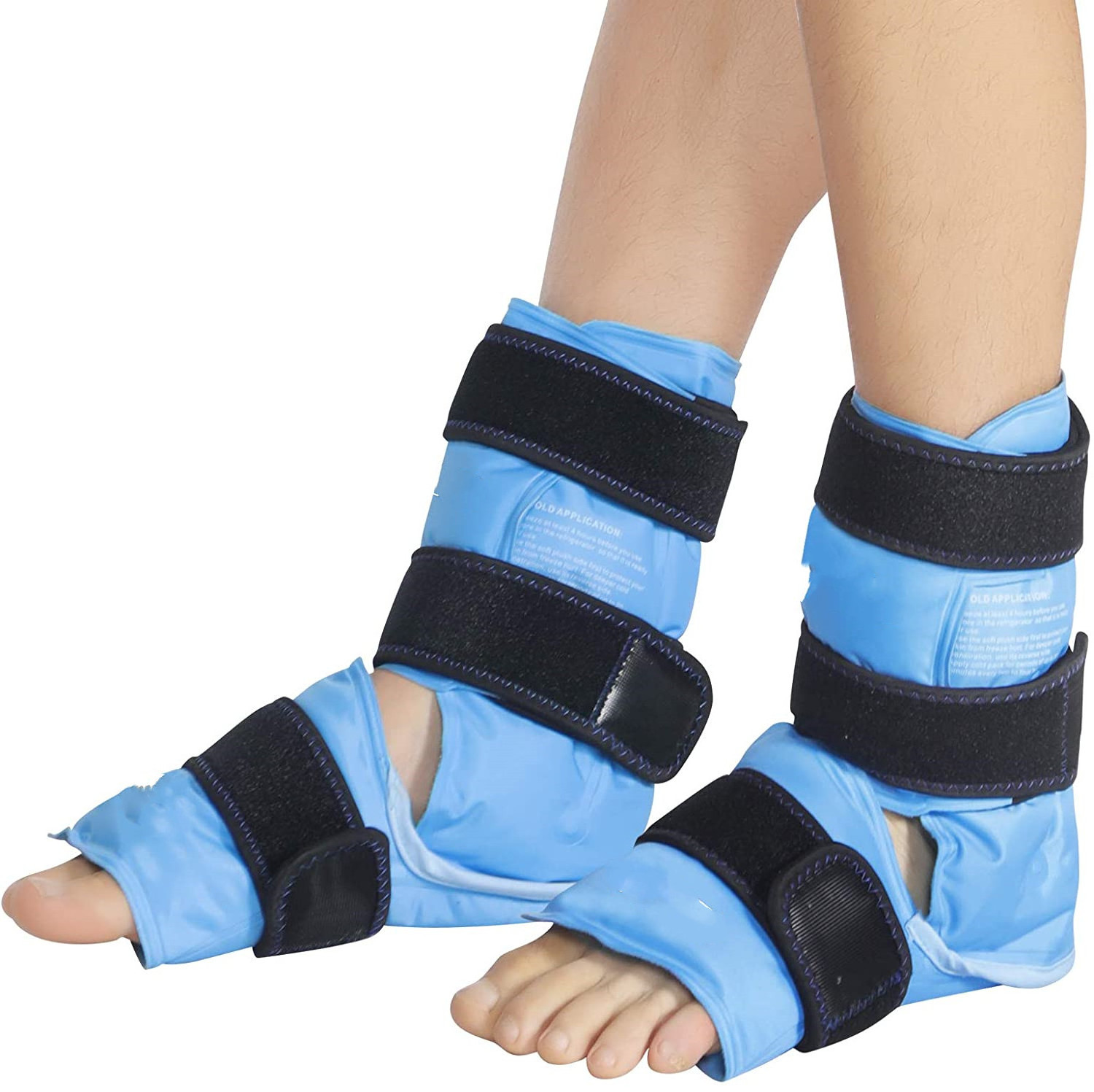 Ankle Foot Ice Pack Wrap for Instant Pain Relief, Reusable Gel Cold Pack with Cold Compression Therapy for Injuries