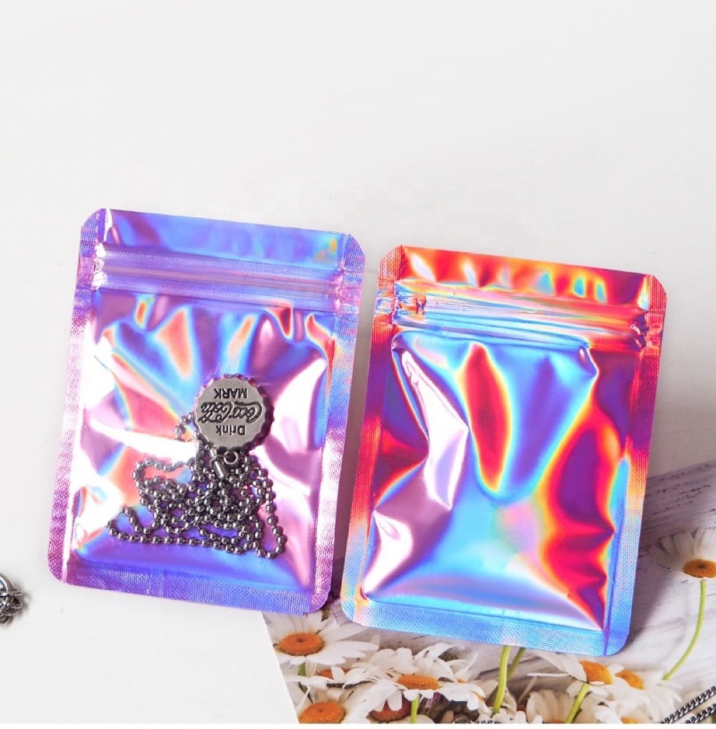 holographic hologram laser blank 1 lb 1 gram thick potpourri mylar bags smellproof 1gr with handle for seamoss