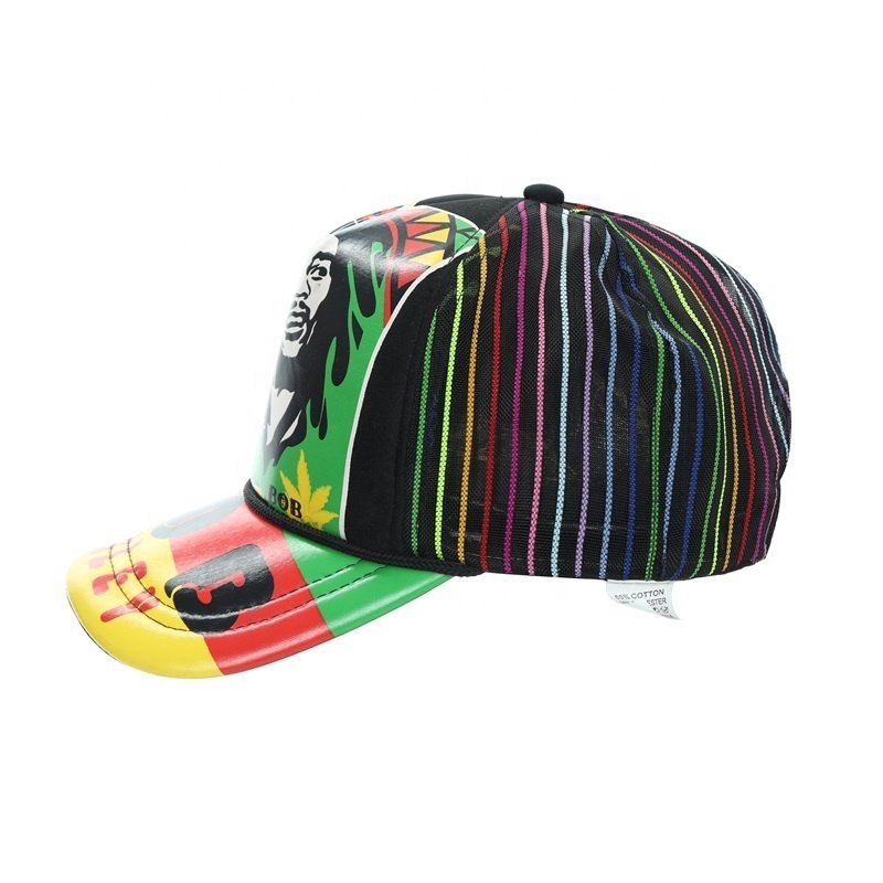 Printing Sublimation Heat Transfer 5-panel Hat Air Mesh Custom trucker Hat Cap