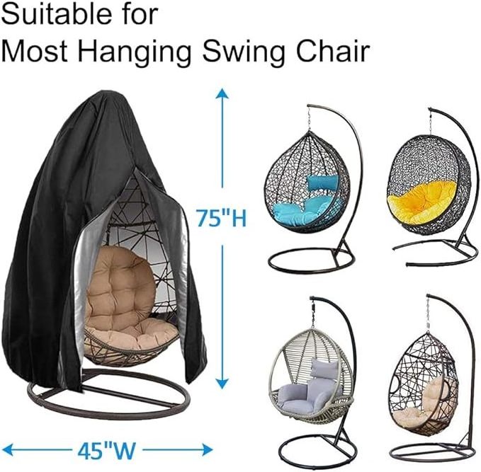 Swing Dust Cover Waterproof Sunscreen Terrace Egg Chair Cover Outdoor Swing Chair Cover