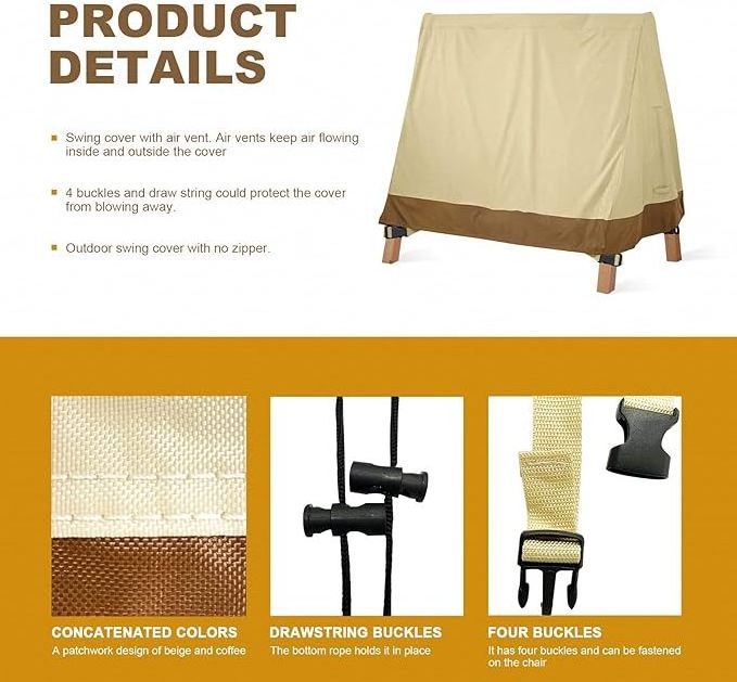 Outdoor Swing Cover, A Frame Patio Swing Cover , Waterproof UV Protective Swing Cover