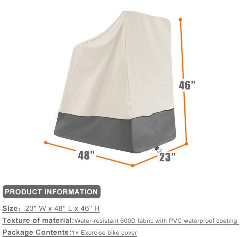 Customized Oxford waterproof and dustproof bike cover indoor and outdoor use fitness bike cover