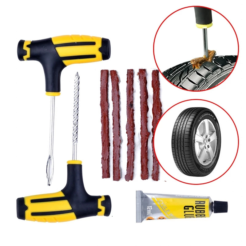 Car Tire Repair Kit Auto Bike Car Tire Tyre Cement Tool Puncture Plug Practical Hand Tools Kit