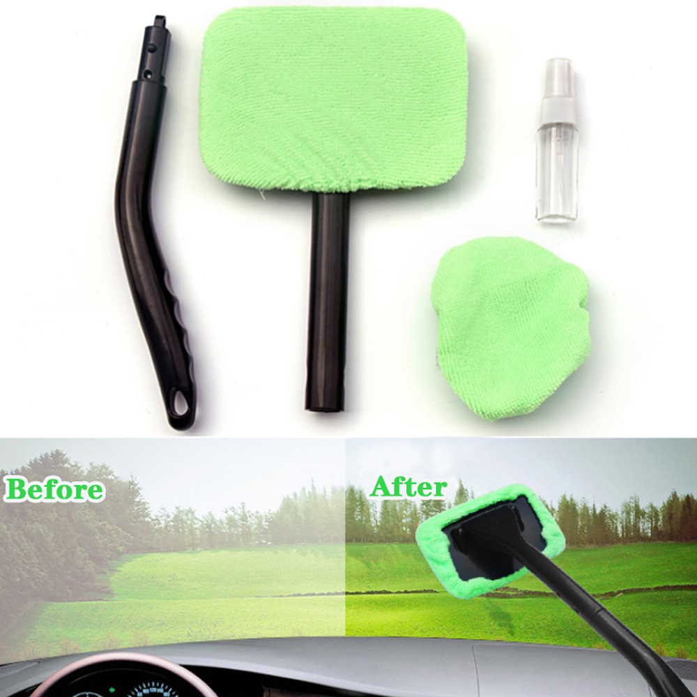 Car Windshield Cleaner Wand Cleaning Kit Interior Car Window Cleaning Tools for Wiper Fluid Defogging Invisible Glass Cleaner