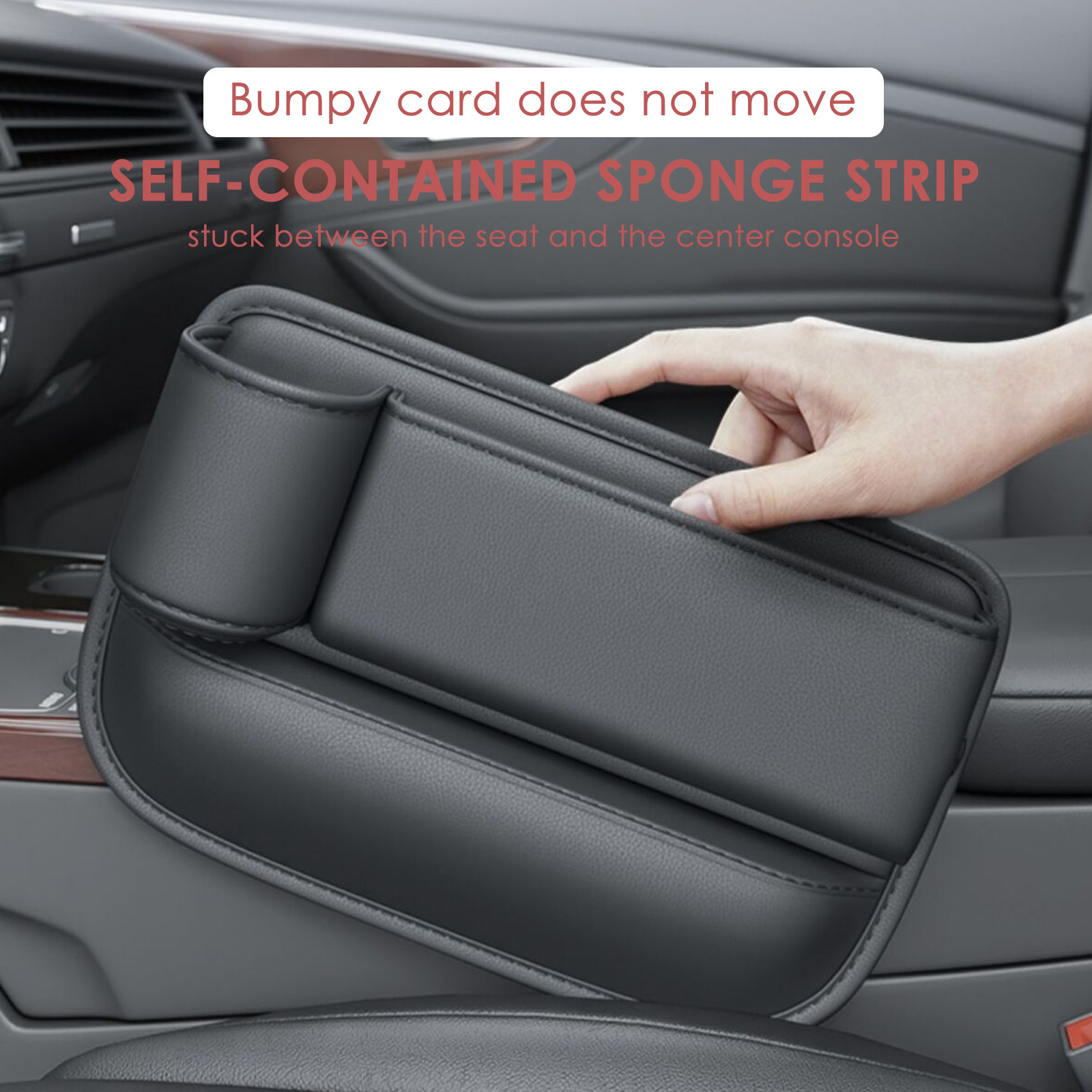 Multifunction Seat Gap Storage Bag For Car Seat Gap Filler With Phone Cup Holder PU Leather Car Interior Crevice Organizers Bo