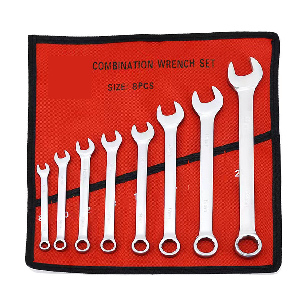 6 8 10 12 14 pcs High Quality Carbon Steel Combination Ratchet Spanner Tool Set Open End Wrench