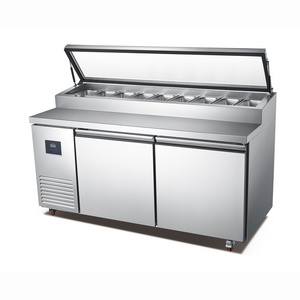 pizza prep tables  refrigerated countertop chiller display catering buffet cold salad bar refrigerator