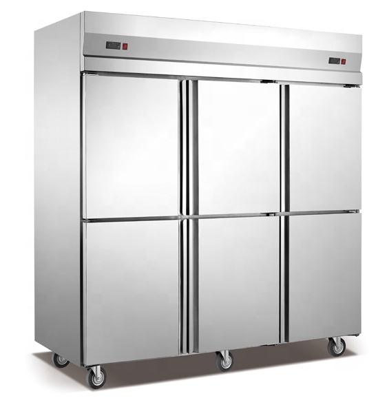 Hotel Kitchen refrigerator ,6 Door Refrigerator and Freezer ,stainless steel  equipment