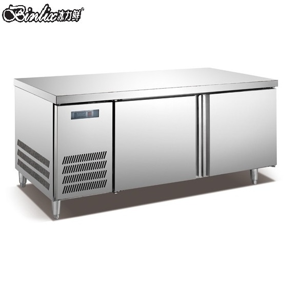 1.5m worktable bar bench Stainless Steel  Refrigerator Bar Restaurant Freezer