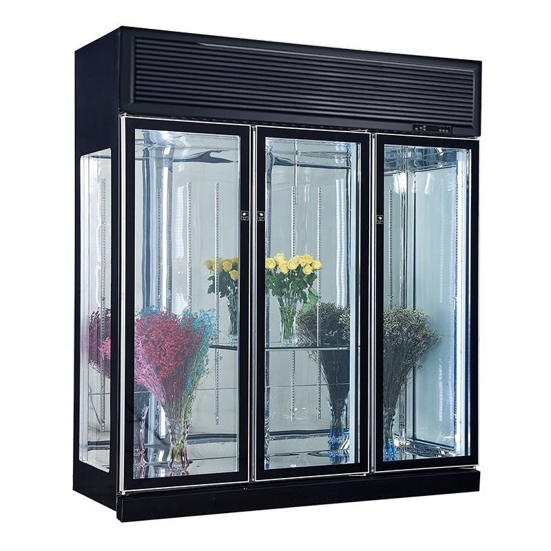 High quality  flower display stainless steel stainless steel refrigerator Fresh keeping