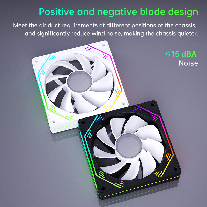 SNOWMAN 120mm RGB Fan New Design Mirror Fan 6 Pin Cooling Computer Fans Wholesale Customized for Gaming Case