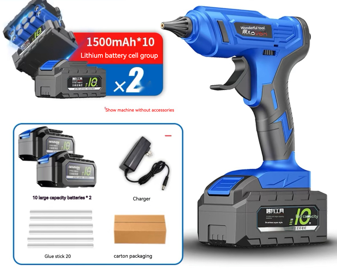 Lithium cordless hot melt glue gun rechargeable 21V hot glue gun home craft hot melt gun electric hot melt glue stick