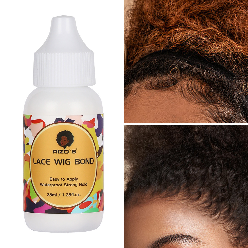 RIZO'S Private Label Sensitive Use Water Resistant Clear Lace Wig Adhesive Easy Apply Fast Drying Bonding Wig Glue