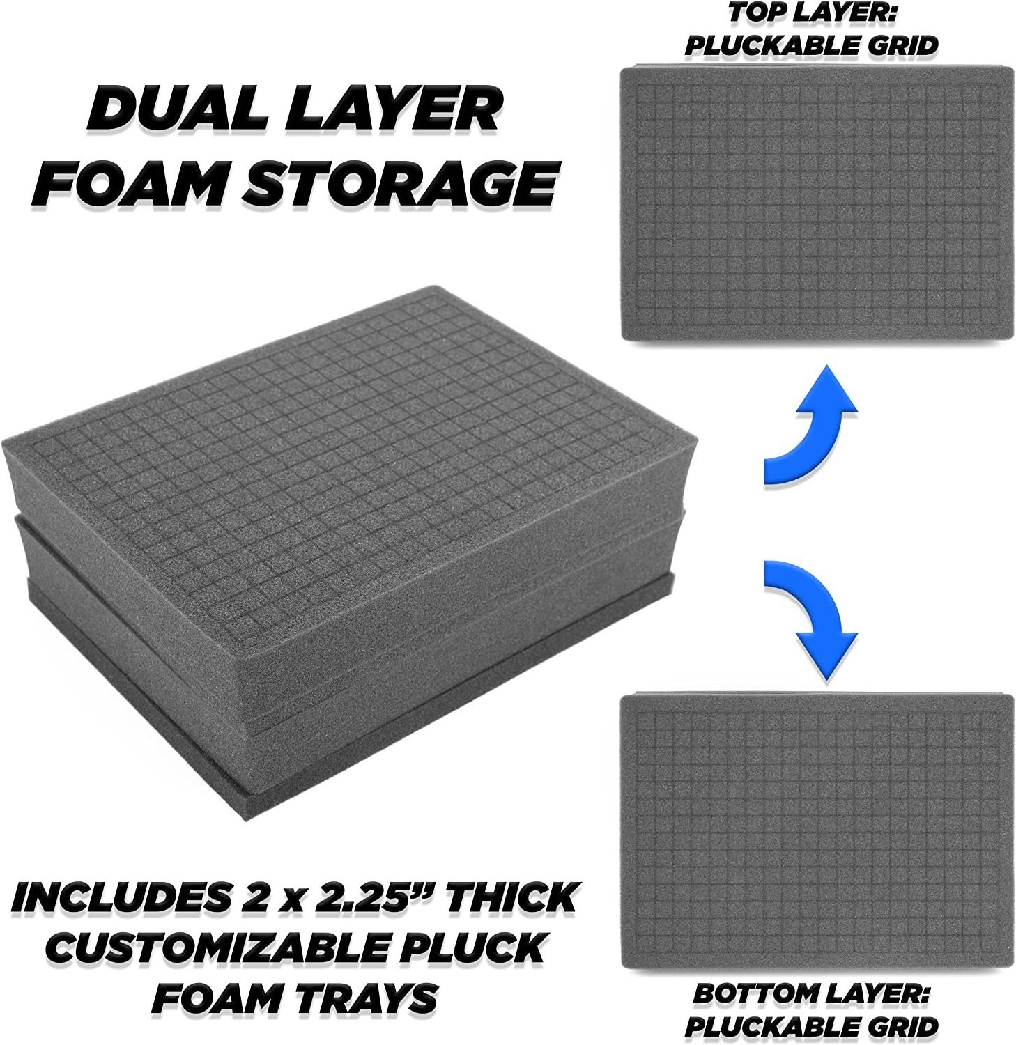 Miniature Storage Display Case Aluminum Frame Figurine Carrying Case with Customizable Foam Tray