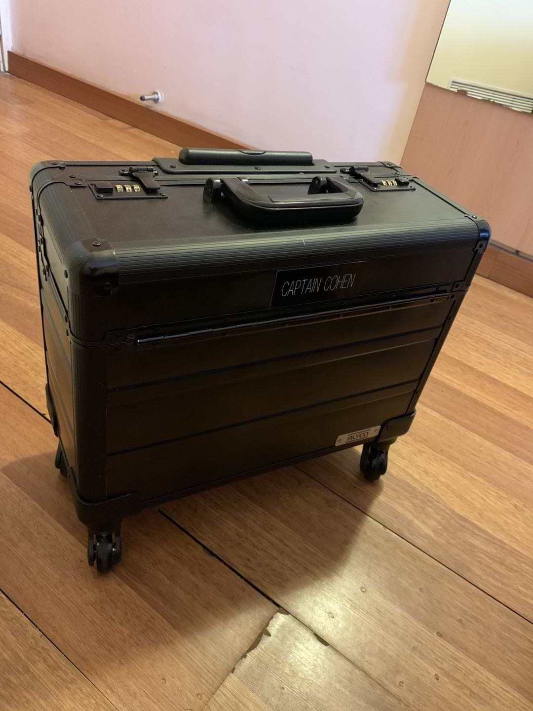 Aluminium Pilot Case Laptop Briefcase Trolley Case